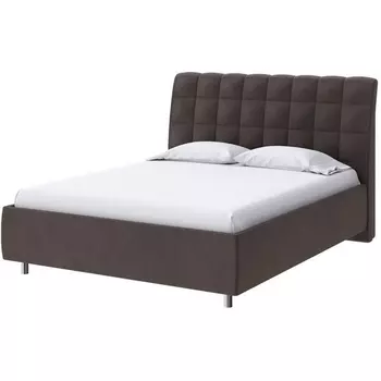 PROxSON Кровать Volumo без основания (Ткань: Велюр Monopoly Горячий шоколад (237)) 200x200