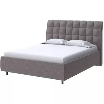 PROxSON Кровать Volumo без основания (Ткань: Велюр Gratta 7 Жареный миндаль) 180x200