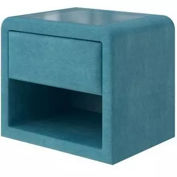 PROxSON Тумба Cube (Ткань: Велюр Лофти Лазурь) 52x41