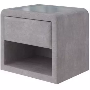 PROxSON Тумба Cube (Ткань: Велюр Лофти Серый) 52x41