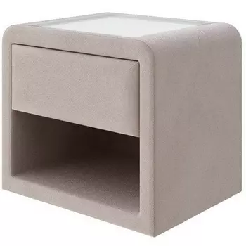 PROxSON Тумба Cube (Ткань: Велюр Monopoly Миндаль (111)) 52x41