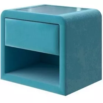 PROxSON Тумба Cube (Ткань: Велюр Shaggy Azure) 52x41