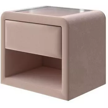 PROxSON Тумба Cube (Ткань: Велюр Shaggy Desert) 52x41