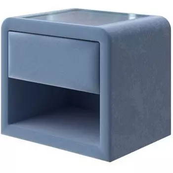 PROxSON Тумба Cube (Ткань: Велюр Shaggy Ocean) 52x41