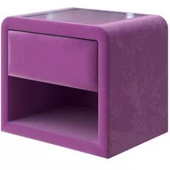 PROxSON Тумба Cube (Ткань: Велюр Shaggy Wine) 52x41