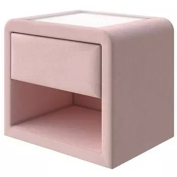 PROxSON Тумба Cube (Ткань: Велюр Ultra Розовый мусс) 52x41