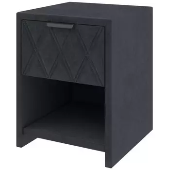 PROxSON Тумба Side (Ткань: Велюр Teddy Древесный уголь) 44x45