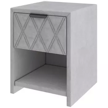 PROxSON Тумба Side (Ткань: Велюр Teddy Стальной) 44x45