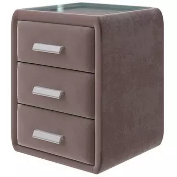 PROxSON Тумба Soft Mebel (Ткань: Велюр Shaggy Chocolate) 51x48