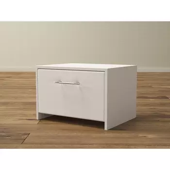 PROxSON Тумба Varna (ЛДСП Белая+экокожа Белый/Белый) 51x40