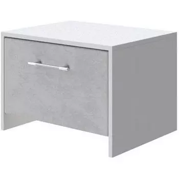 PROxSON Тумба Varna (ЛДСП Белая+ткань Белый/Teddy Стальной) 51x40