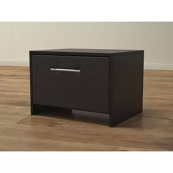 PROxSON Тумба Varna (ЛДСП Черная+экокожа Черный/Черный) 51x40