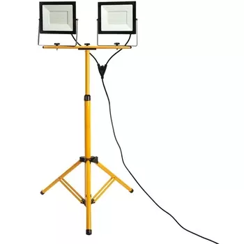 Прожектор на треноге уличный светодиодный на штативе Feron LL-505 48506 IP65 2*100W 6400K