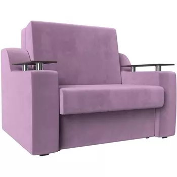 Прямой диван аккордеон Сенатор 120 (Микровельвет/Фиолетовый) Лига Диванов 119896