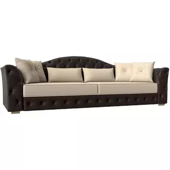 Прямой диван Артис НПБ (Экокожа/Бежевый) Лига Диванов 120354