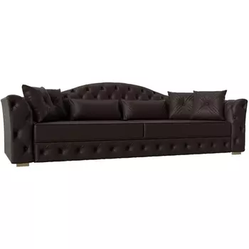 Прямой диван Артис НПБ (Экокожа/Коричневый) Лига Диванов 120349