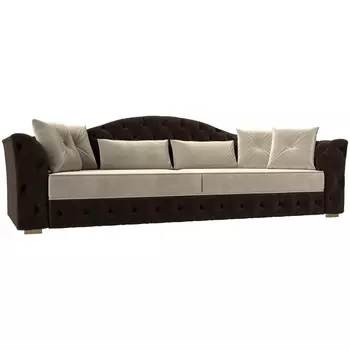 Прямой диван Артис НПБ (Микровельвет/Бежевый) Лига Диванов 120355