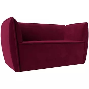Прямой диван Бергамо 2-х местный (микровельвет бордовый) Лига Диванов 112051