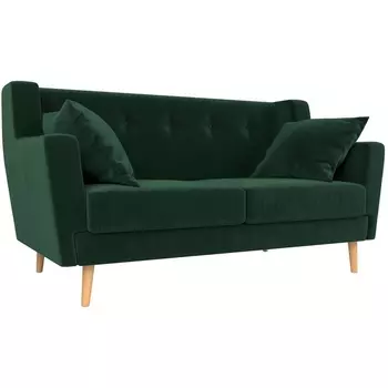 Прямой диван Брайтон 2 (велюр зеленый) Лига Диванов 108917