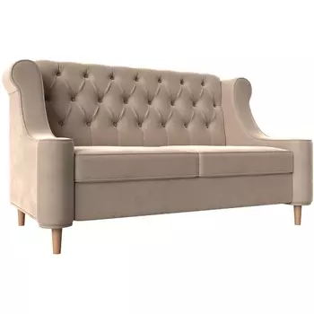 Прямой диван Бронкс (велюр бежевый) Лига Диванов 104527