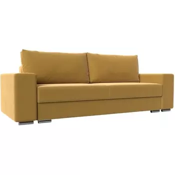 Прямой диван Дрезден (микровельвет желтый) Лига Диванов 113001