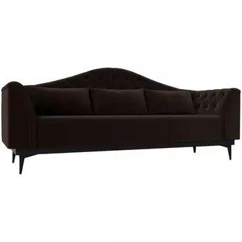 Прямой диван Флорида (микровельвет коричневый) Лига Диванов 112358