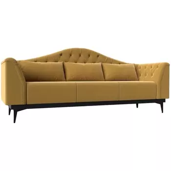 Прямой диван Флорида (микровельвет желтый) Лига Диванов 112352