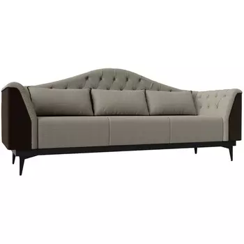 Прямой диван Флорида (основа рогожка Корфу 02, компаньон микровельвет коричневый) Лига Диванов 112368