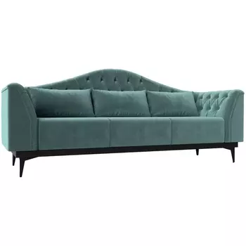 Прямой диван Флорида (велюр бирюзовый) Лига Диванов 112334