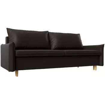 Прямой диван Хьюстон (экокожа коричневая) Лига Диванов 100737