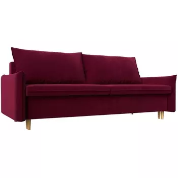 Прямой диван Хьюстон (микровельвет бордовый) Лига Диванов 113383