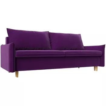 Прямой диван Хьюстон (микровельвет фиолетовый) Лига Диванов 100729