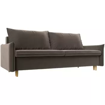 Прямой диван Хьюстон (велюр коричневый) Лига Диванов 113379