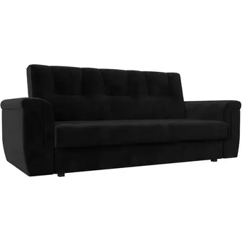 Прямой диван Эллиот (велюр черный) Лига Диванов 107461