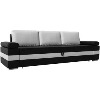 Прямой диван Канкун (Экокожа/Черный,Белый) Лига Диванов 118306