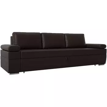 Прямой диван Канкун (Экокожа/Коричневый) Лига Диванов 118303