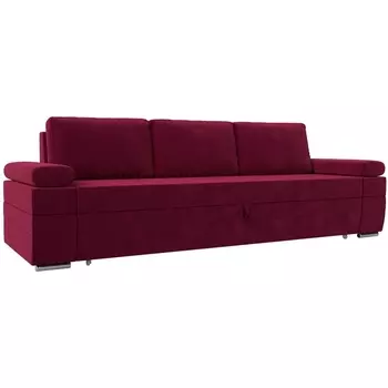 Прямой диван Канкун (Микровельвет/Красный) Лига Диванов 118268