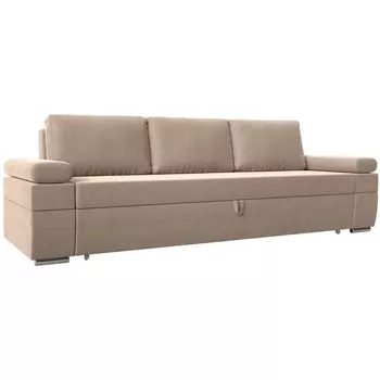 Прямой диван Канкун (Велюр/Бежевый) Лига Диванов 118249