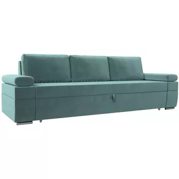 Прямой диван Канкун (Велюр/Бирюзовый) Лига Диванов 118251