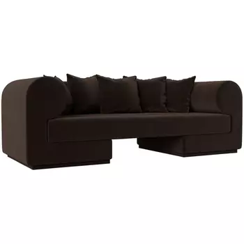 Прямой диван Кипр (микровельвет коричневый) Лига Диванов 116291