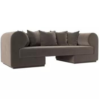 Прямой диван Кипр (велюр коричневый) Лига Диванов 116272