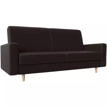 Прямой диван книжка Бонн (экокожа коричневая) Лига Диванов 111784