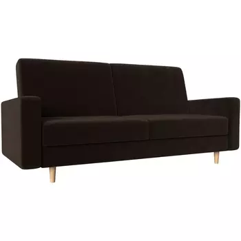 Прямой диван книжка Бонн (микровельвет коричневый) Лига Диванов 111773