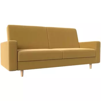 Прямой диван книжка Бонн (микровельвет желтый) Лига Диванов 111770