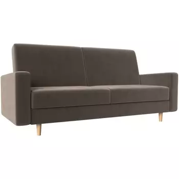 Прямой диван книжка Бонн (велюр коричневый) Лига Диванов 111764