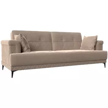 Прямой диван книжка Орлеан (велюр бежевый) Лига Диванов 111812