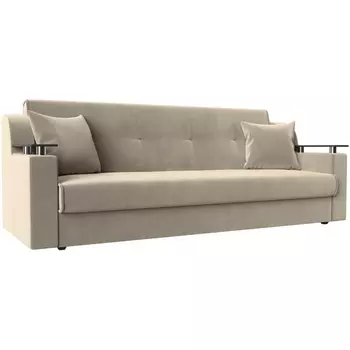 Прямой диван книжка Сенатор (микровельвет бежевый) Лига Диванов 100614