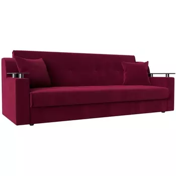 Прямой диван книжка Сенатор (микровельвет бордовый) Лига Диванов 110370