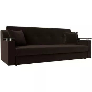 Прямой диван книжка Сенатор (микровельвет коричневый) Лига Диванов 100617