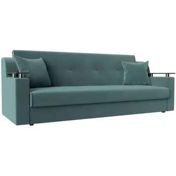 Прямой диван книжка Сенатор (велюр бирюзовый) Лига Диванов 100620